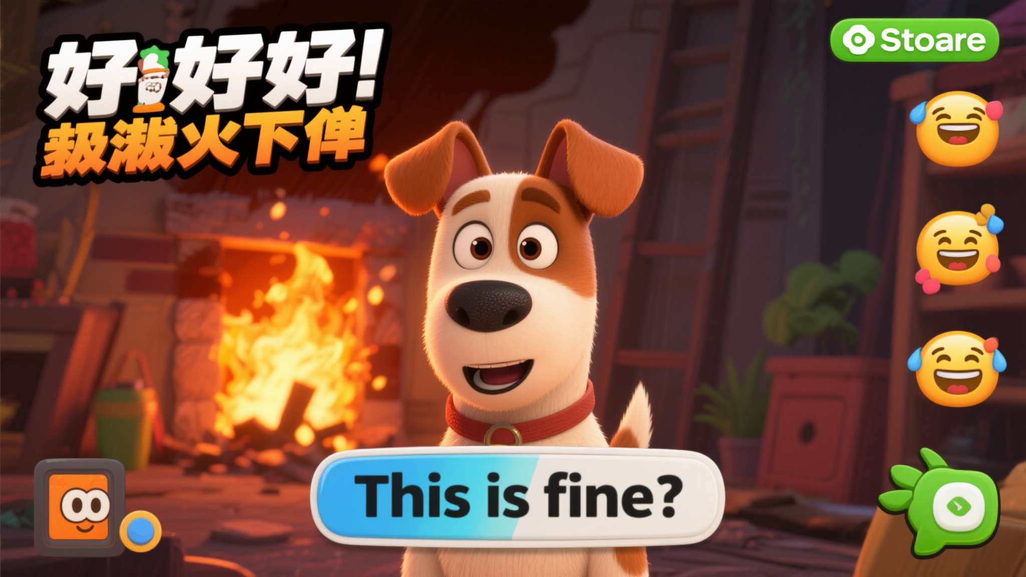 当“This is fine”变成游戏：著名火灾狗表情包衍生游戏《一切都好：极限硬撑》即将在steam上发售！